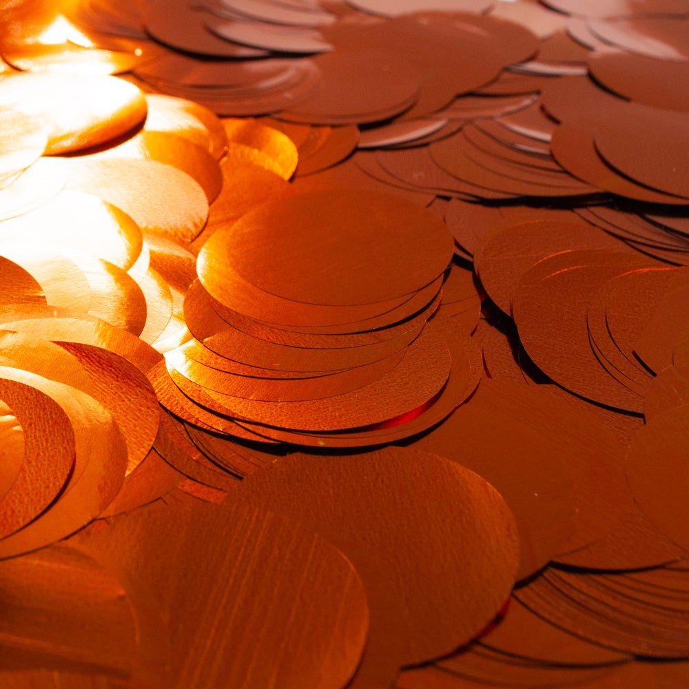 Confetti Orange Metallic Circles