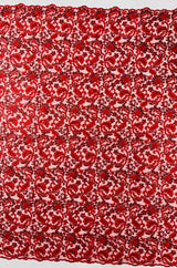 Metallic Corded Lace Design Embroidered Lace Fabric - Metallic Floral Sequins, 54" Width (1 Yard)