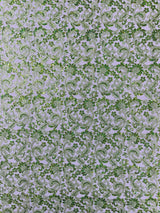 Metallic Corded Lace Design Embroidered Lace Fabric - Metallic Floral Sequins, 54" Width (1 Yard)