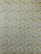 Metallic Corded Lace Design Embroidered Lace Fabric - Metallic Floral Sequins, 54" Width (1 Yard)