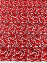 Metallic Corded Lace Design Embroidered Lace Fabric - Metallic Floral Sequins, 54" Width (1 Yard)
