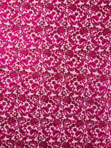 Metallic Corded Lace Design Embroidered Lace Fabric - Metallic Floral Sequins, 54" Width (1 Yard)