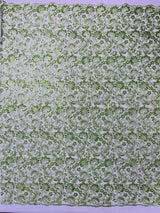 Metallic Corded Lace Design Embroidered Lace Fabric - Metallic Floral Sequins, 54" Width (1 Yard)