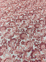 Metallic Corded Lace Design Embroidered Lace Fabric - Metallic Floral Sequins, 54" Width (1 Yard)