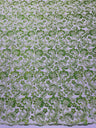 Metallic Corded Lace Design Embroidered Lace Fabric - Metallic Floral Sequins, 54" Width (1 Yard)