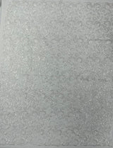 Metallic Corded Lace Design Embroidered Lace Fabric - Metallic Floral Sequins, 54" Width (1 Yard)