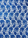 Metallic Floral Lace Design Embroidered Polyester Fabric - Floral Lace, 54" Width (1 Yard)
