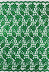 Metallic Floral Lace Design Embroidered Polyester Fabric - Floral Lace, 54" Width (1 Yard)
