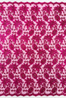 Metallic Floral Lace Design Embroidered Polyester Fabric - Floral Lace, 54" Width (1 Yard)