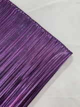 Metallic Foil Accordion Design Polyester Spandex Fabric - Metallic Pleated Texture, 58" Width (1 Yard)