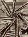 Metallic Foil Accordion Design Polyester Spandex Fabric - Metallic Pleated Texture, 58" Width (1 Yard)