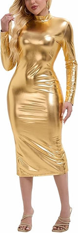 Metallic Foil Lame Spandex Fabric - Metallic Finish, 54" Width (1 Yard)