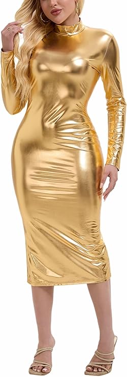 Metallic Foil Lame Spandex Fabric - Metallic Finish, 54" Width (1 Yard)