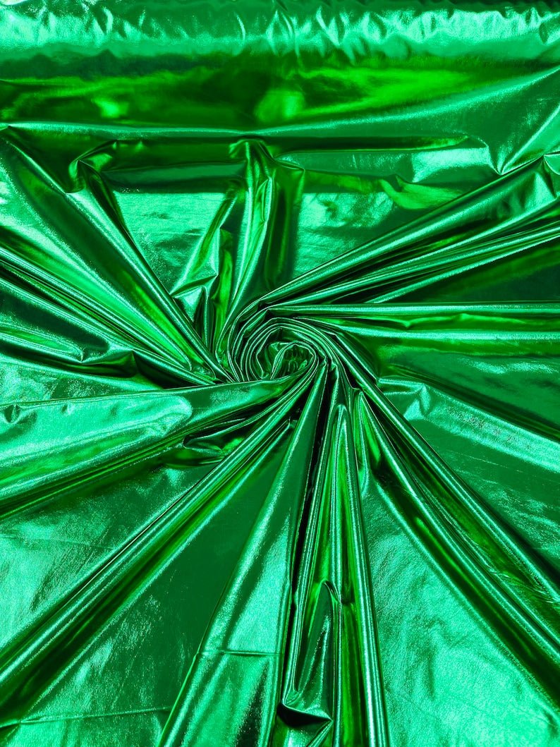 Metallic Foil Lame Spandex Fabric - Metallic Finish, 54" Width (1 Yard)