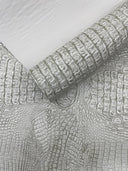 Metallic Gator Vinyl Fabric - Metallic Alligator Texture, 54" Width (1 Yard)