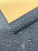 Metallic Gator Vinyl Fabric - Metallic Alligator Texture, 54" Width (1 Yard)