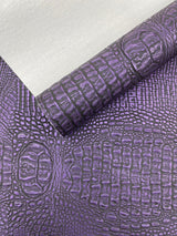 Metallic Gator Vinyl Fabric - Metallic Alligator Texture, 54" Width (1 Yard)