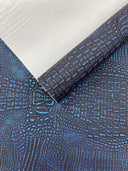 Metallic Gator Vinyl Fabric - Metallic Alligator Texture, 54" Width (1 Yard)