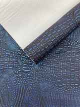 Metallic Gator Vinyl Fabric - Metallic Alligator Texture, 54" Width (1 Yard)