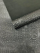 Metallic Gator Vinyl Fabric - Metallic Alligator Texture, 54" Width (1 Yard)