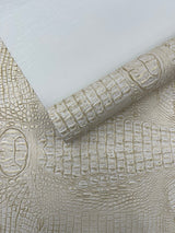Metallic Gator Vinyl Fabric - Metallic Alligator Texture, 54" Width (1 Yard)