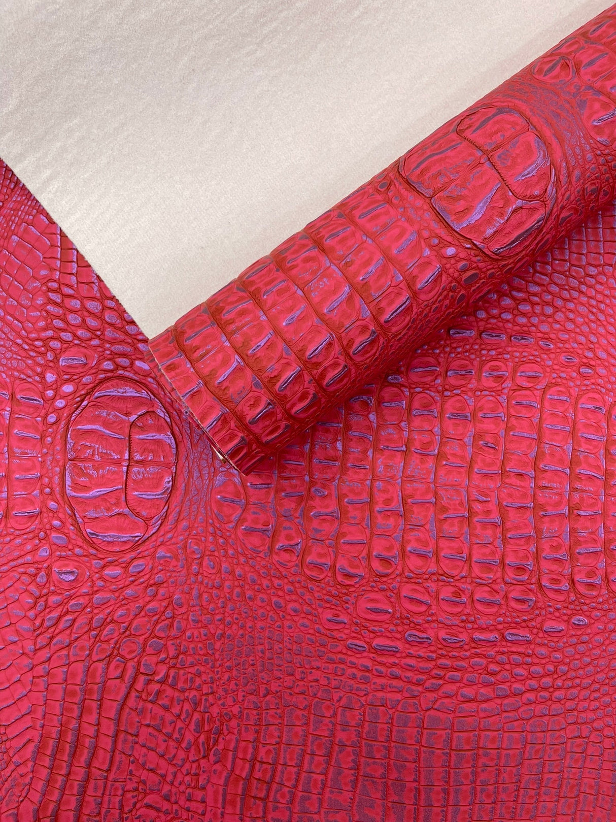 Metallic Gator Vinyl Fabric - Metallic Alligator Texture, 54" Width (1 Yard)