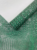 Metallic Gator Vinyl Fabric - Metallic Alligator Texture, 54" Width (1 Yard)