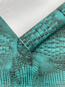 Metallic Gator Vinyl Fabric - Metallic Alligator Texture, 54" Width (1 Yard)