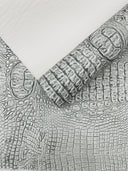 Metallic Gator Vinyl Fabric - Metallic Alligator Texture, 54" Width (1 Yard)