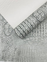 Metallic Gator Vinyl Fabric - Metallic Alligator Texture, 54" Width (1 Yard)