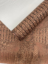 Metallic Gator Vinyl Fabric - Metallic Alligator Texture, 54" Width (1 Yard)