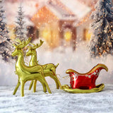 Foil Balloon Metallic Gold 3D Standing Reindeer
