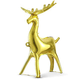 Foil Balloon Metallic Gold 3D Standing Reindeer