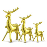 Foil Balloon Metallic Gold 3D Standing Reindeer