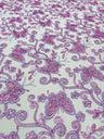 Metallic Lace Fabric - Embroidered Butterfly Vines With Sequins, 54" Width (1 Yard)