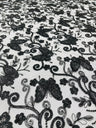 Metallic Lace Fabric - Embroidered Butterfly Vines With Sequins, 54" Width (1 Yard)