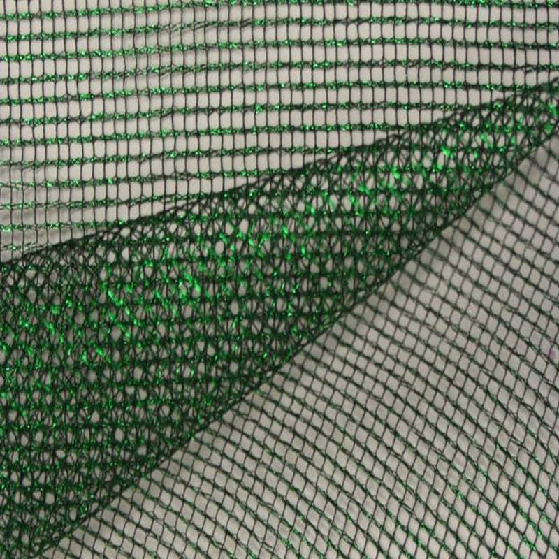 1 Yard Lightweight Metallic Poly Mesh with Green and Black Foil 55/56" Wide for Apparel & Dancewear