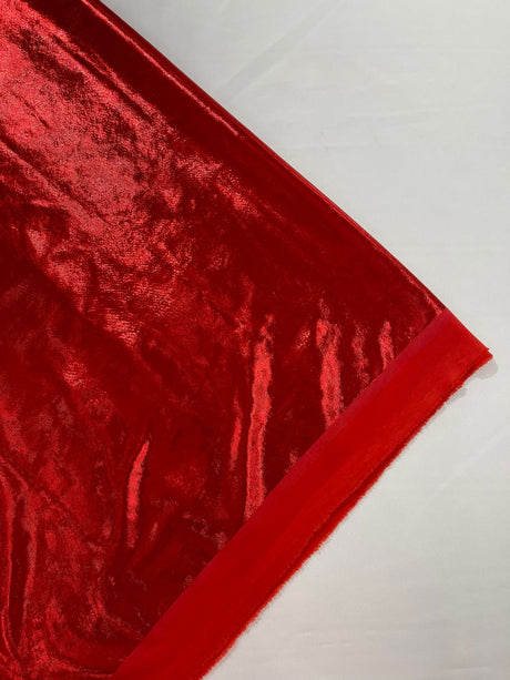 Metallic Spandex Foil Lame Fabric - Metallic Foil, 58/60" Width, 165 GSM, 0.45 MM, 25% Vertical Stretch, 10% Horizontal Stretch (1 Yard)