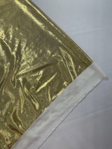 Metallic Spandex Foil Lame Fabric - Metallic Foil, 58/60" Width, 165 GSM, 0.45 MM, 25% Vertical Stretch, 10% Horizontal Stretch (1 Yard)