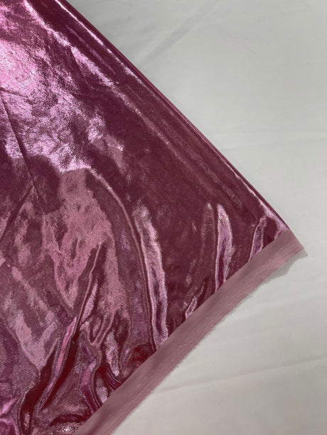 Metallic Spandex Foil Lame Fabric - Metallic Foil, 58/60" Width, 165 GSM, 0.45 MM, 25% Vertical Stretch, 10% Horizontal Stretch (1 Yard)