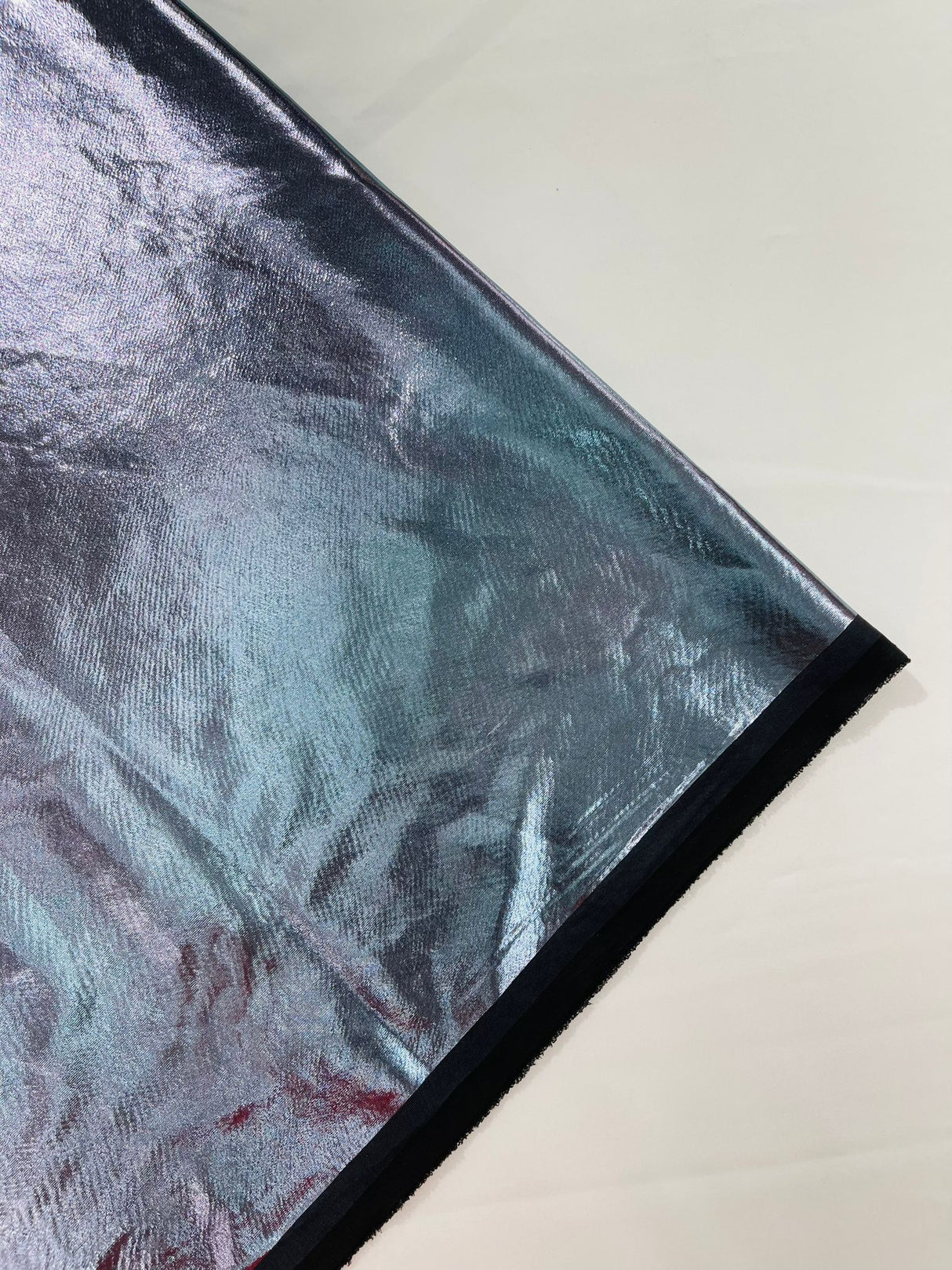 Metallic Spandex Foil Lame Fabric - Metallic Foil, 58/60" Width, 165 GSM, 0.45 MM, 25% Vertical Stretch, 10% Horizontal Stretch (1 Yard)