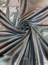 Metallic Spandex Foil Lame Fabric - Metallic Foil, 58/60" Width, 165 GSM, 0.45 MM, 25% Vertical Stretch, 10% Horizontal Stretch (1 Yard)