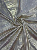 Metallic Spandex Foil Lame Fabric - Metallic Foil, 58/60" Width, 165 GSM, 0.45 MM, 25% Vertical Stretch, 10% Horizontal Stretch (1 Yard)