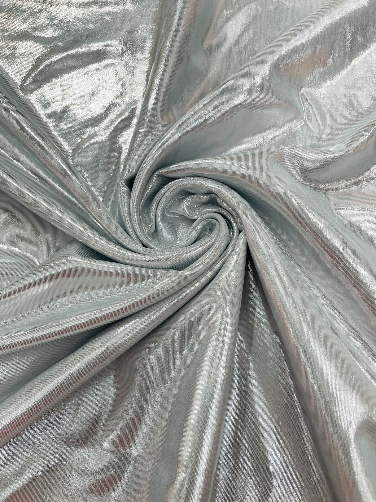 Metallic Spandex Foil Lame Fabric - Metallic Foil, 58/60" Width, 165 GSM, 0.45 MM, 25% Vertical Stretch, 10% Horizontal Stretch (1 Yard)