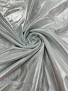 Metallic Spandex Foil Lame Fabric - Metallic Foil, 58/60" Width, 165 GSM, 0.45 MM, 25% Vertical Stretch, 10% Horizontal Stretch (1 Yard)