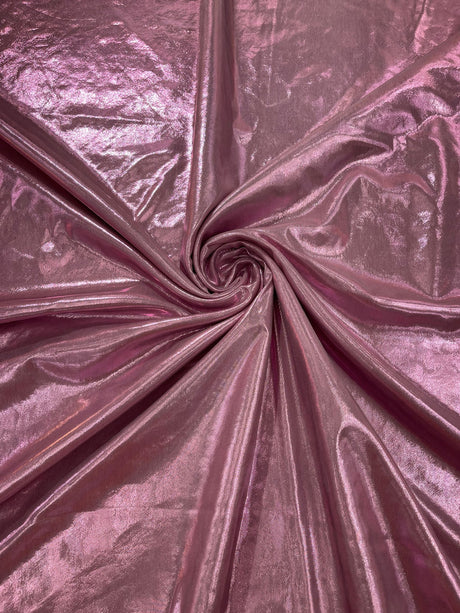 Metallic Spandex Foil Lame Fabric - Metallic Foil, 58/60" Width, 165 GSM, 0.45 MM, 25% Vertical Stretch, 10% Horizontal Stretch (1 Yard)