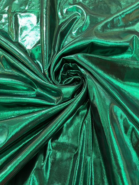 Metallic Spandex Foil Lame Fabric - Metallic Foil, 58/60" Width, 165 GSM, 0.45 MM, 25% Vertical Stretch, 10% Horizontal Stretch (1 Yard)