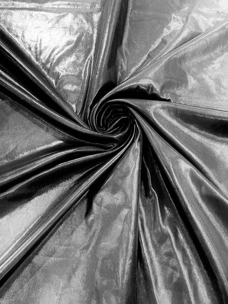 Metallic Spandex Foil Lame Fabric - Metallic Foil, 58/60" Width, 165 GSM, 0.45 MM, 25% Vertical Stretch, 10% Horizontal Stretch (1 Yard)