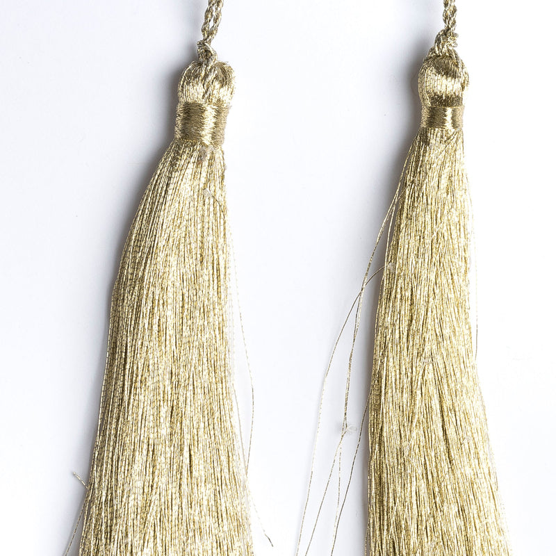 Tassel Metallic Light Gold 4"