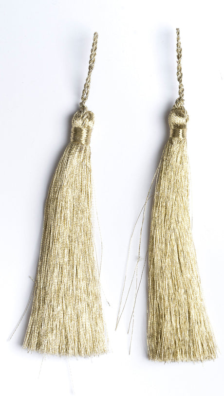 Tassel Metallic Light Gold 4"